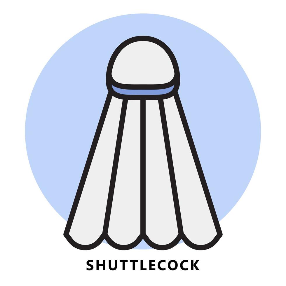 Shuttlecock Icon Cartoon. Badminton Sport Symbol Vector