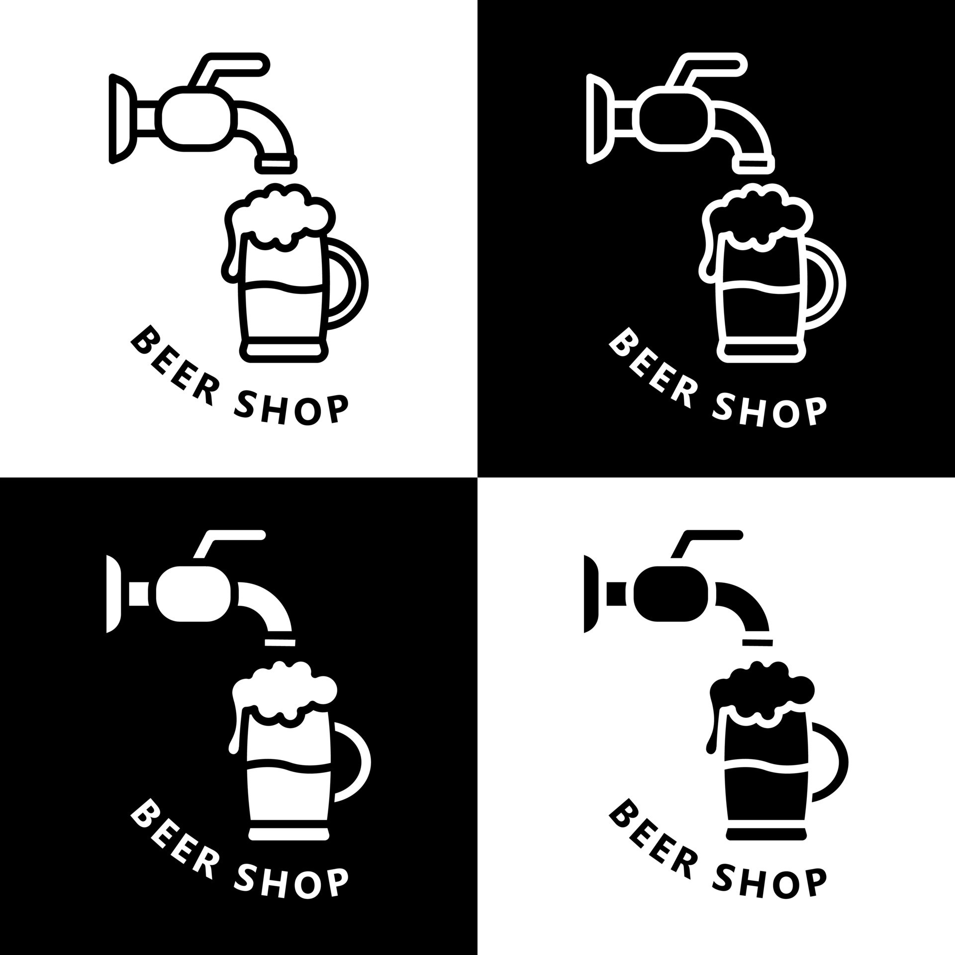 Filling Beer in Mug and Cup Icon Cartoon. Keg Beer Alcohol Vector Logo 12190732 Vector Art at