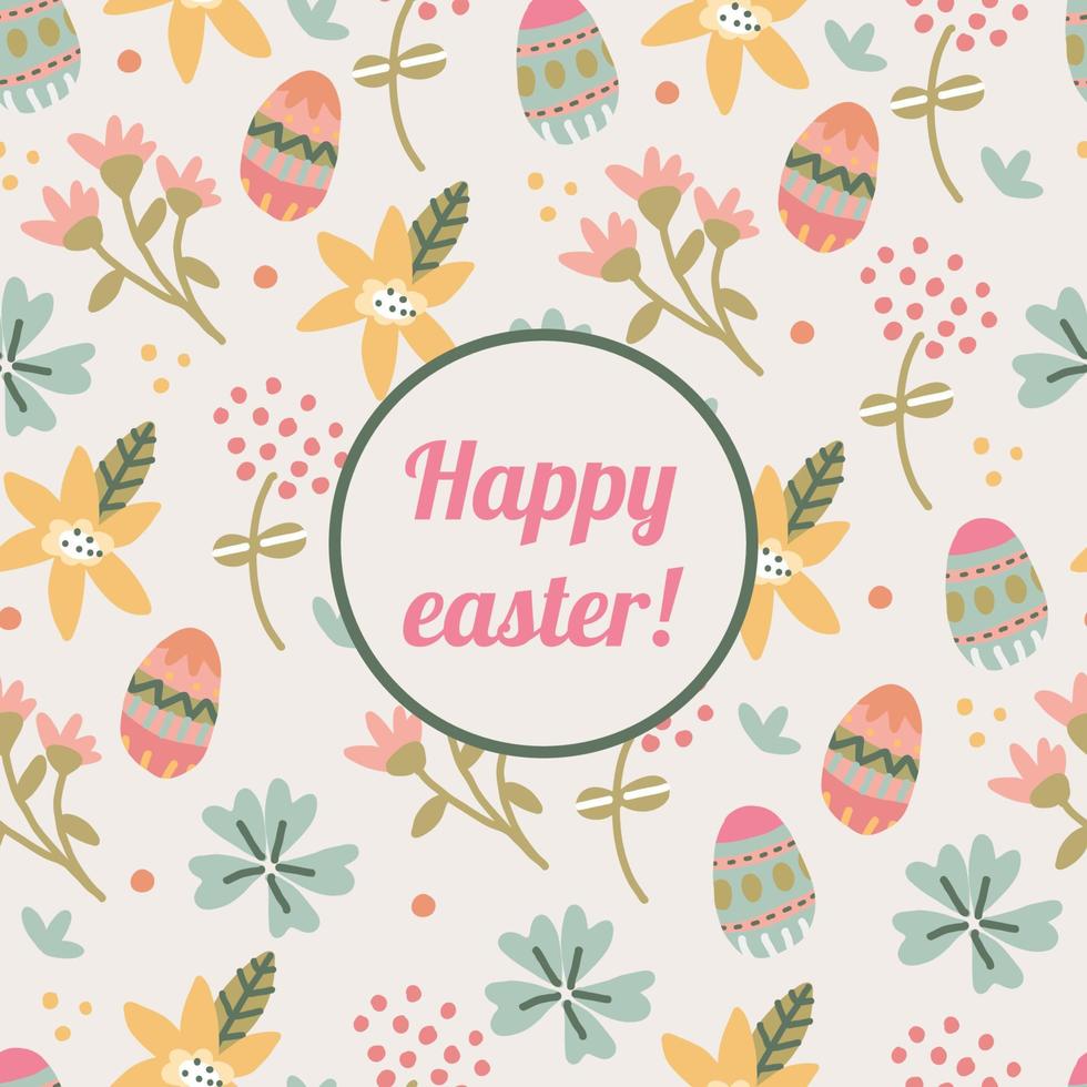 Floral Easter Pattern vector