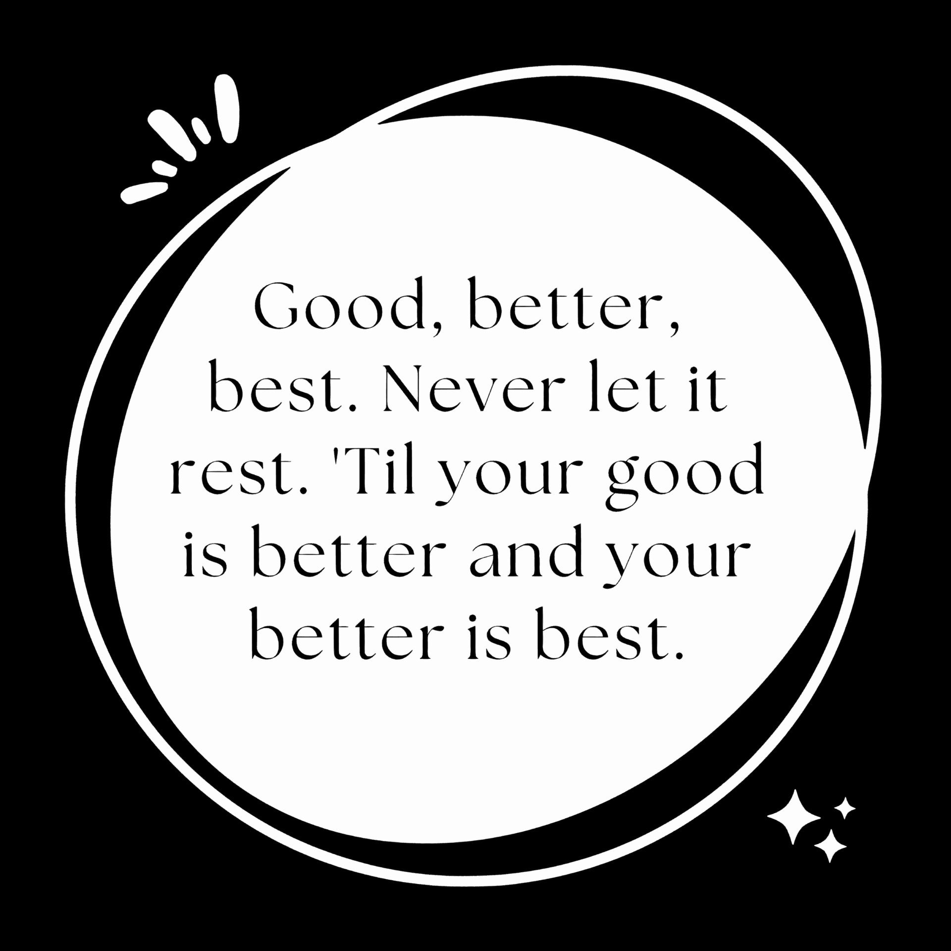 Good Better Best Never Let It Rest Poster