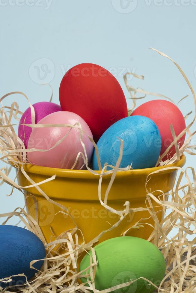 Colorful eggs symbolizing Easter photo