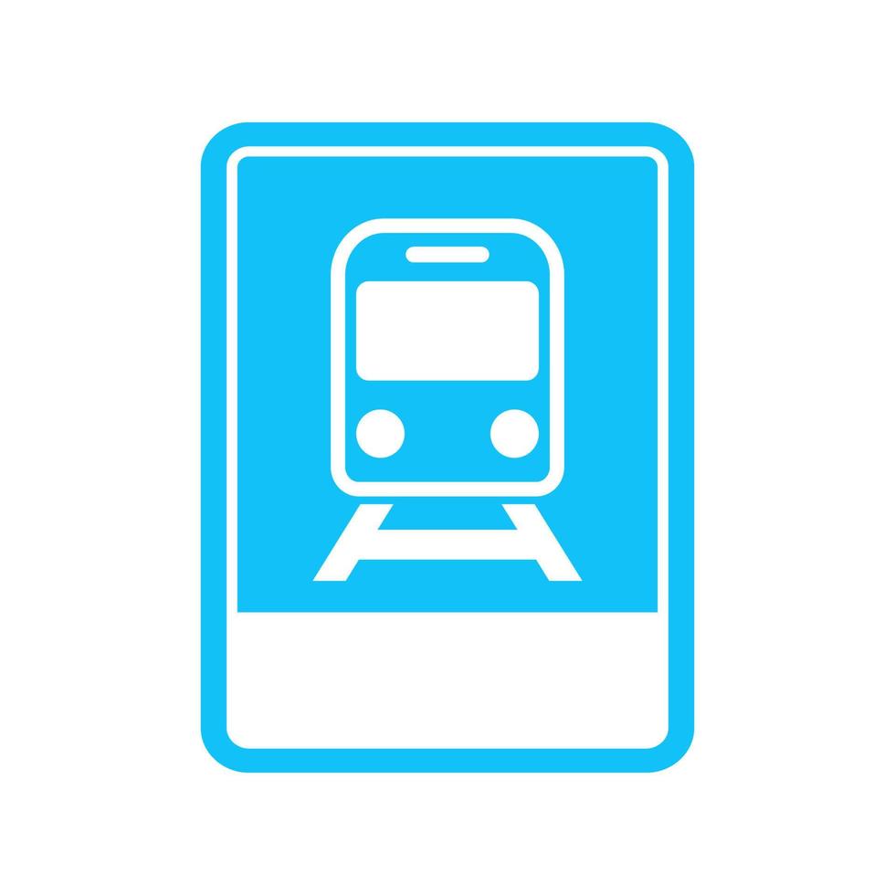 vector illustration of train road signs.