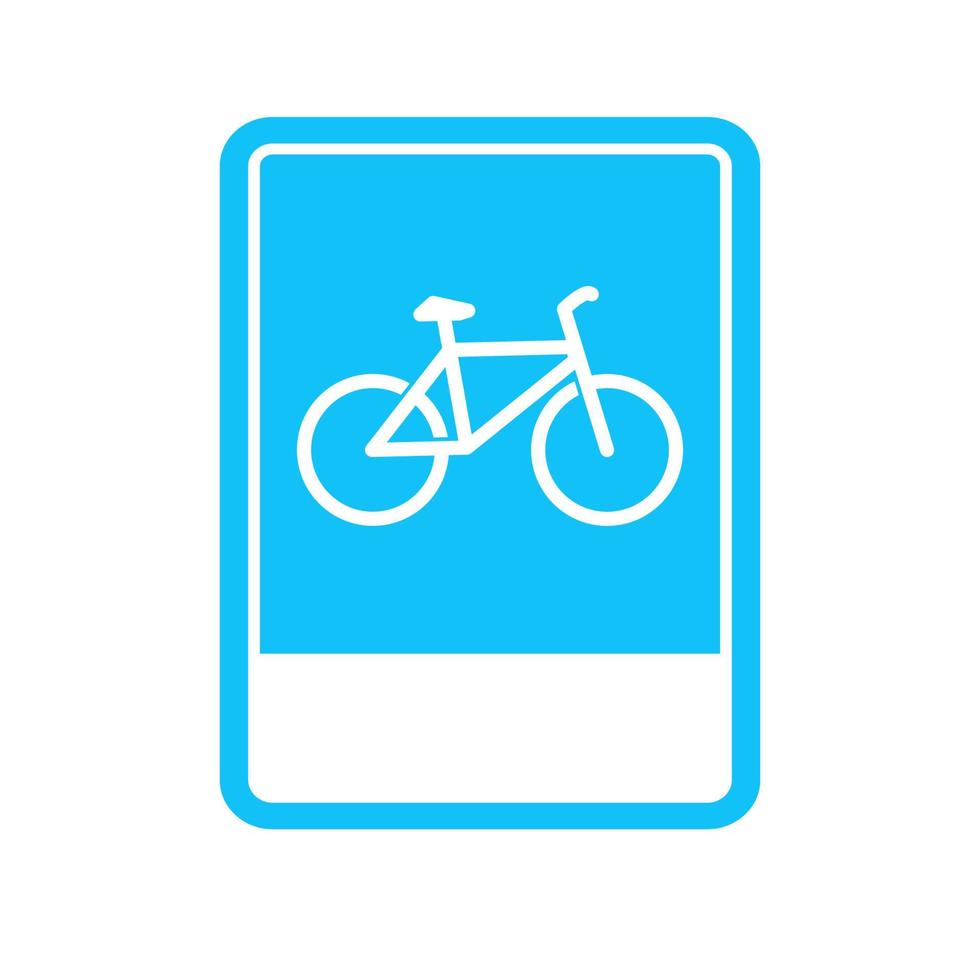 ilustración vectorial de señales de tráfico azules, estacionamiento de bicicletas. vector