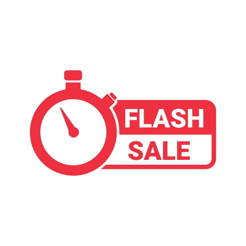 vector illustration of a flash sale label on a white background.