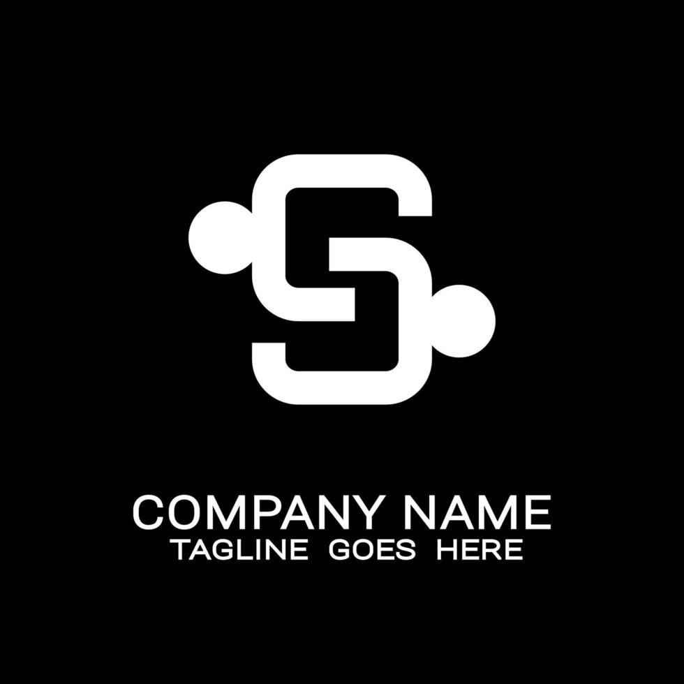 logo template letter s or number five, with the symbol of a person shaking hands. vector