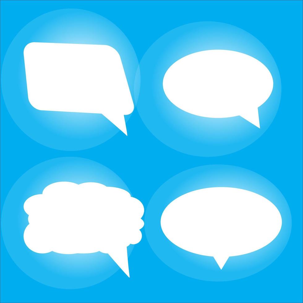 ilustración vectorial del conjunto de iconos del conjunto de diálogo de la burbuja de conversación. vector
