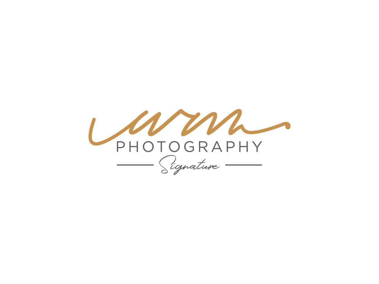 Letter WM Signature Logo Template Vector