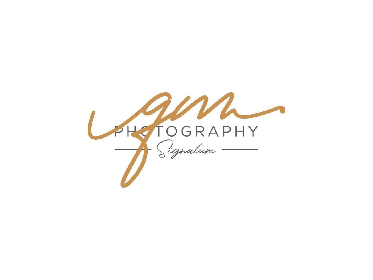 Letter QM Signature Logo Template Vector