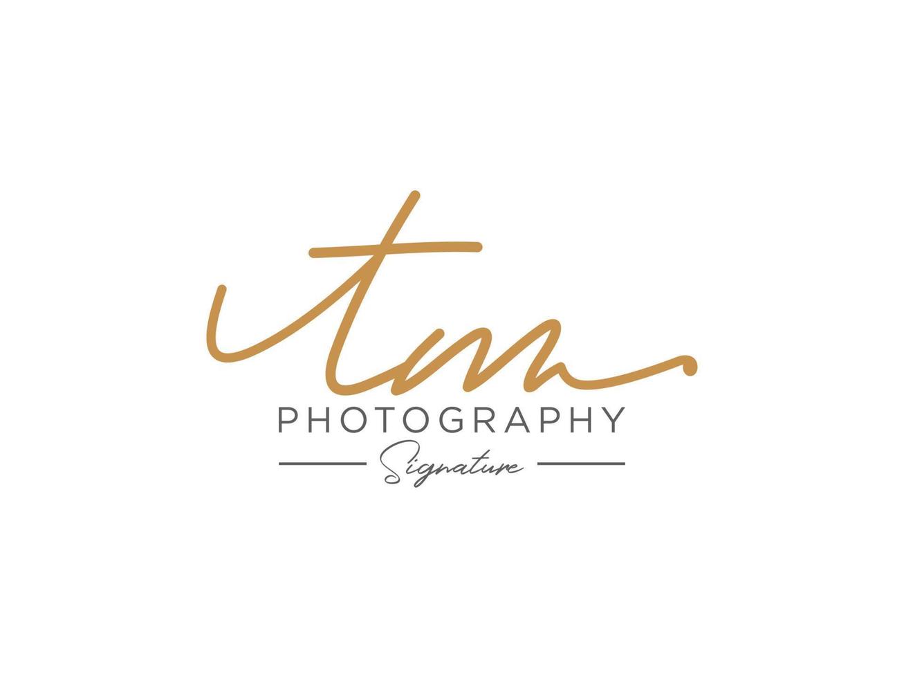 Letter TM Signature Logo Template Vector