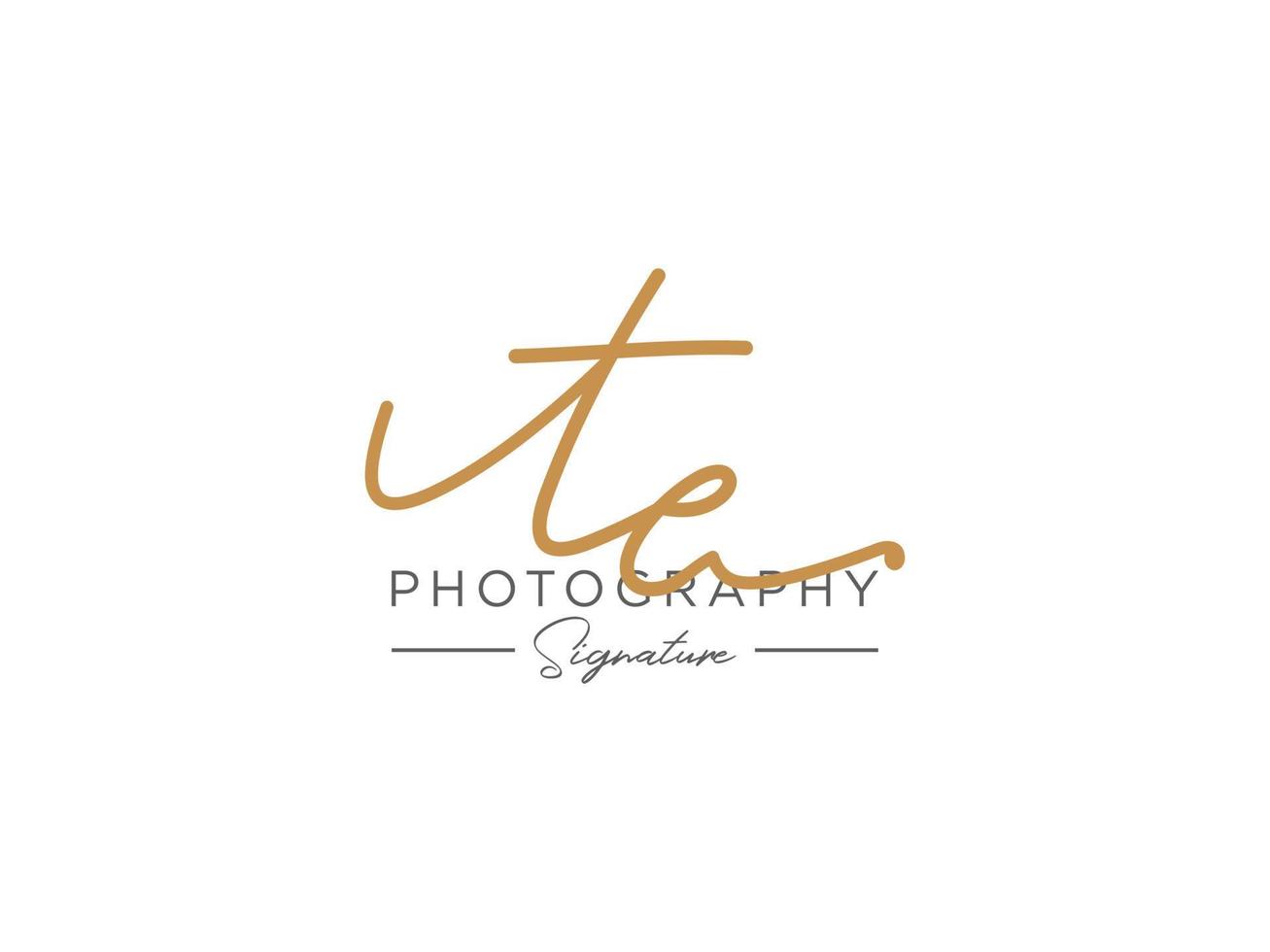 Letter TE Signature Logo Template Vector