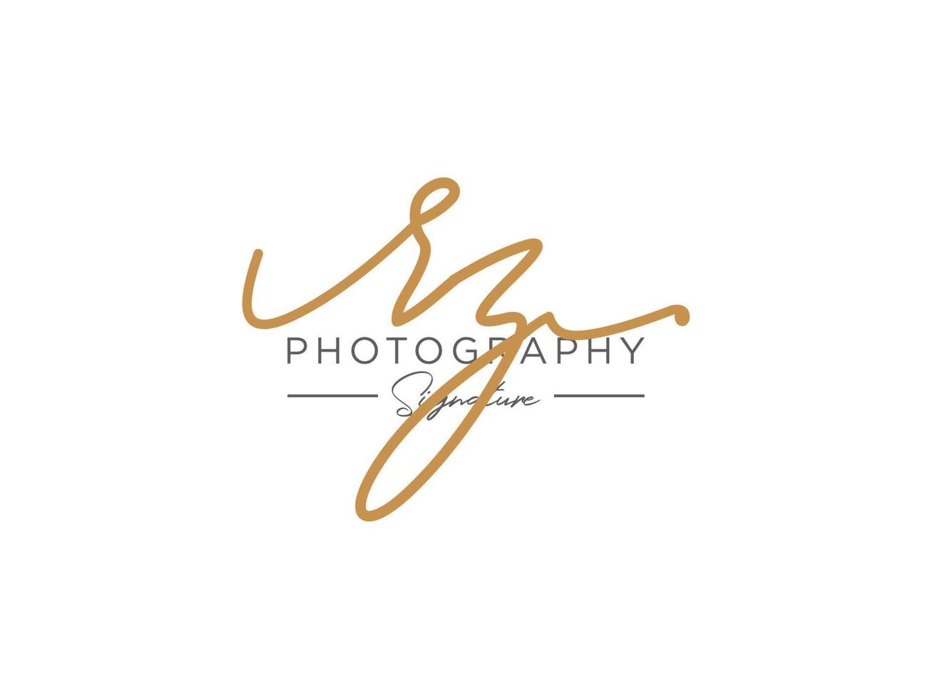 Letter RZ Signature Logo Template Vector