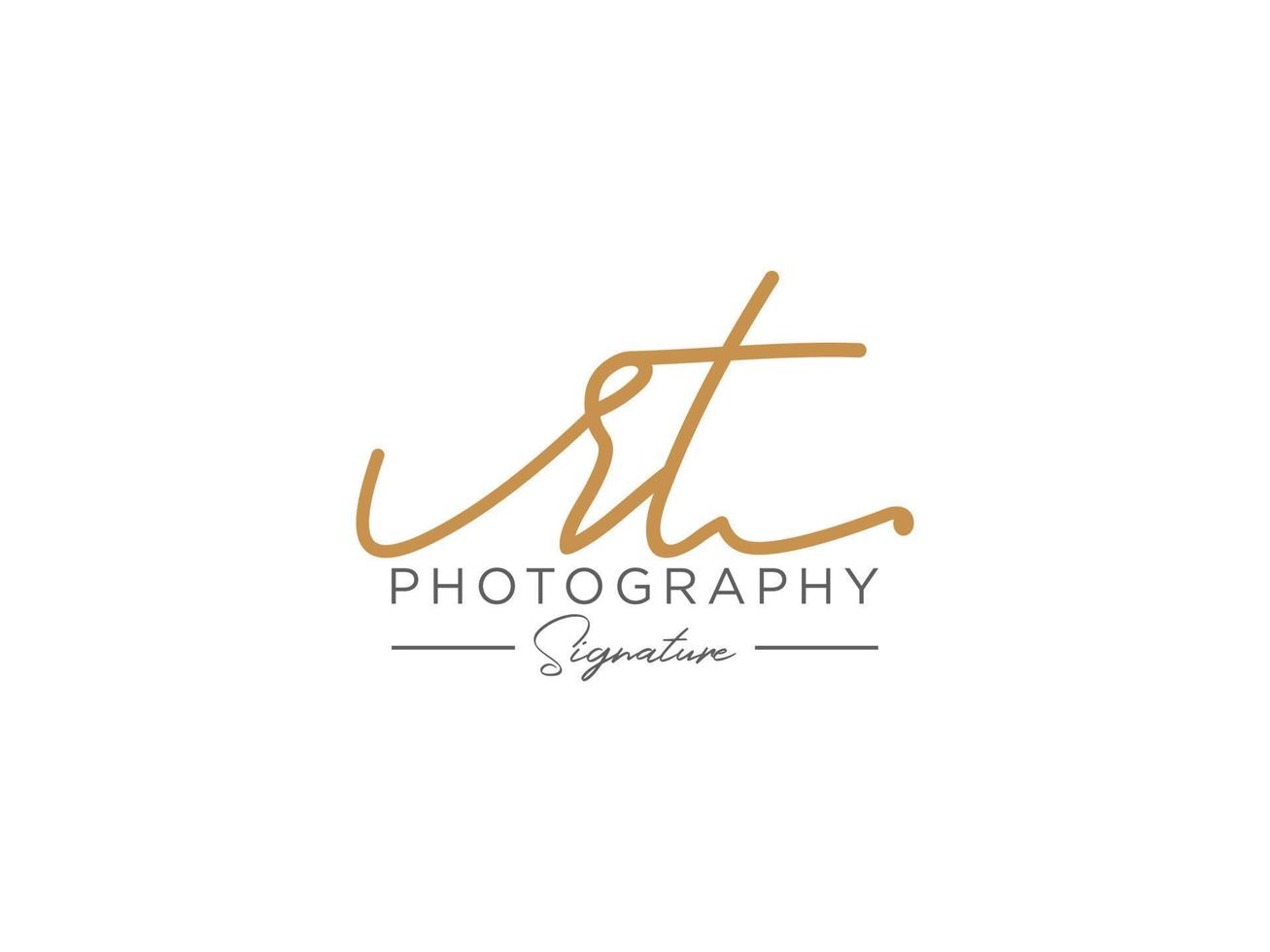 Letter RT Signature Logo Template Vector
