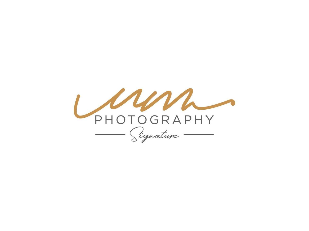 Letter UM Signature Logo Template Vector