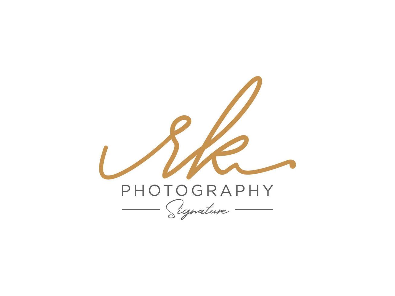 Letter RK Signature Logo Template Vector