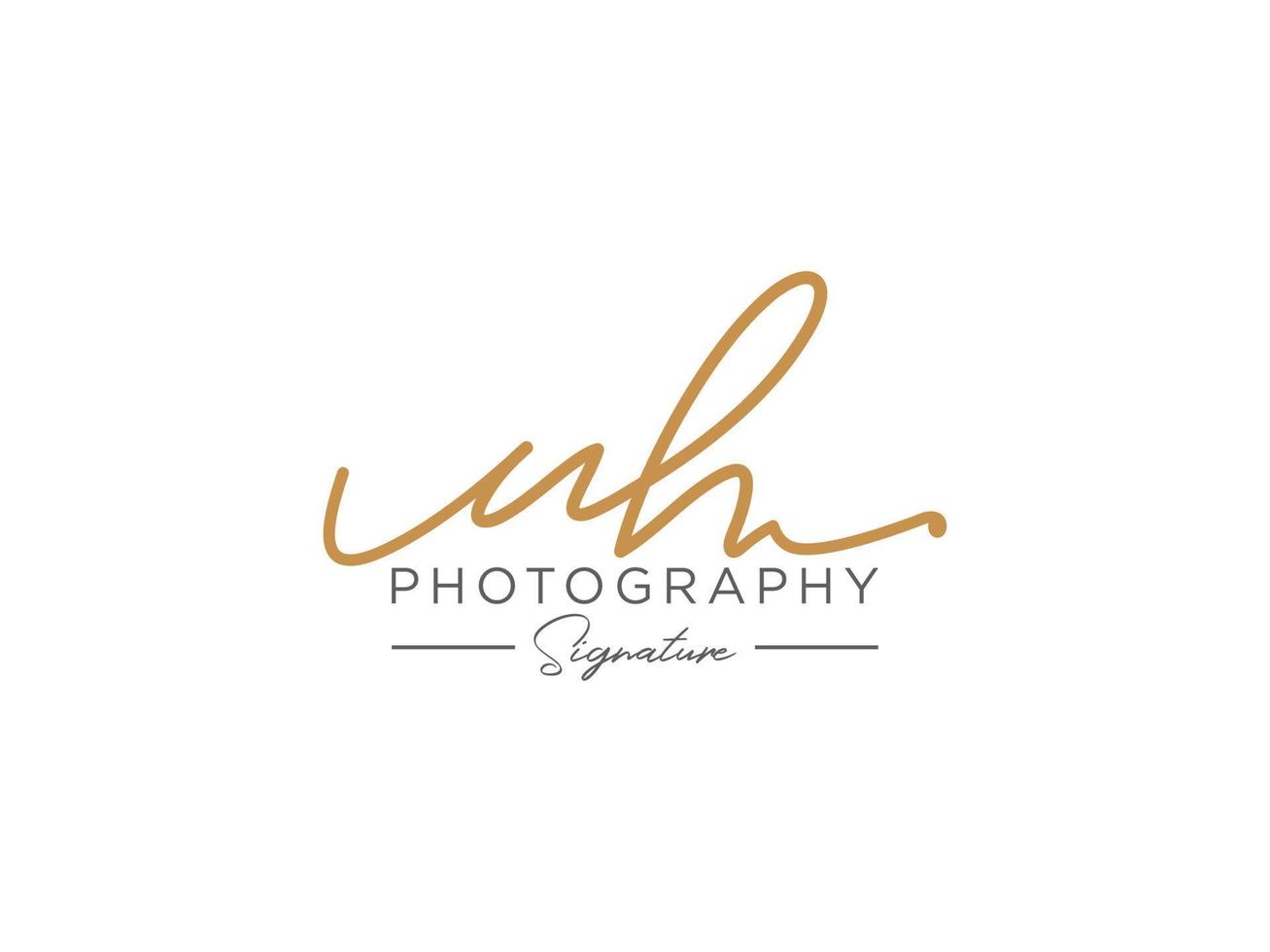 Letter UH Signature Logo Template Vector