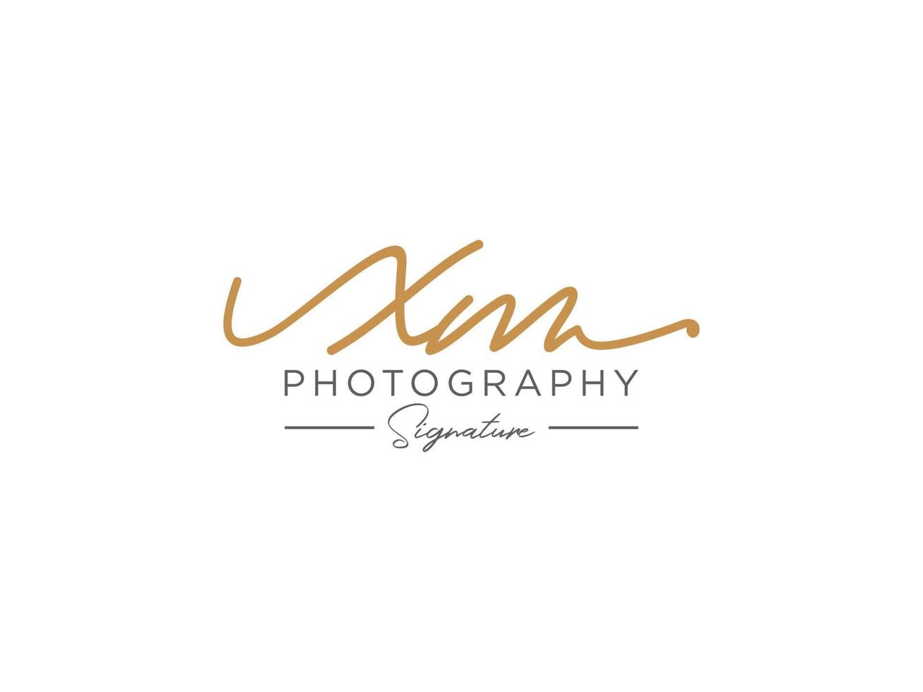 Letter XM Signature Logo Template Vector