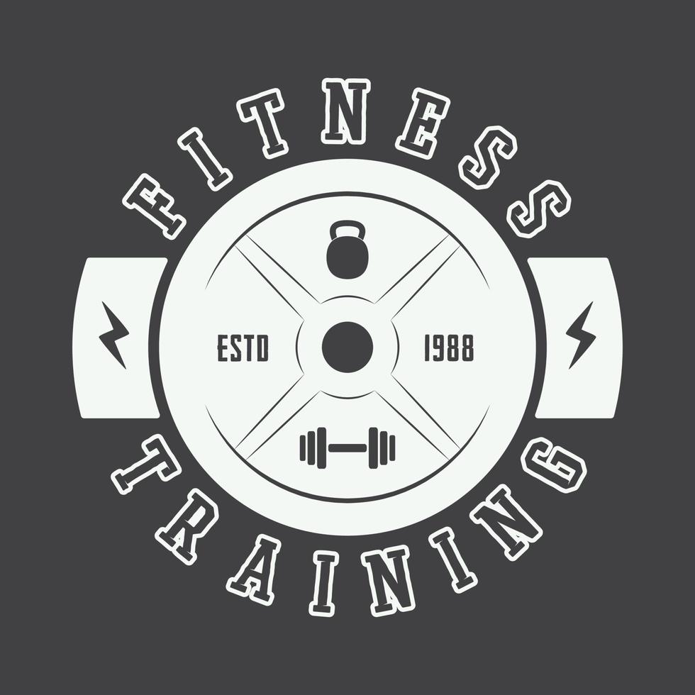 logo de gimnasio en estilo vintage. ilustración vectorial vector