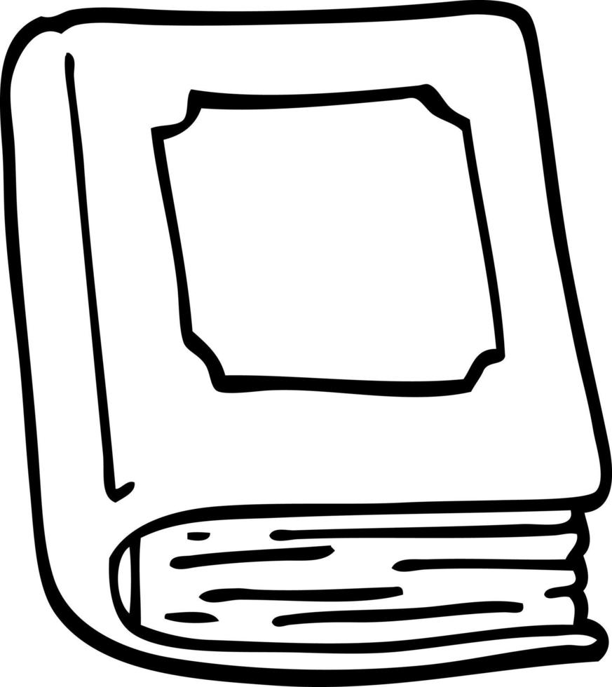 line drawing cartoon old book vector