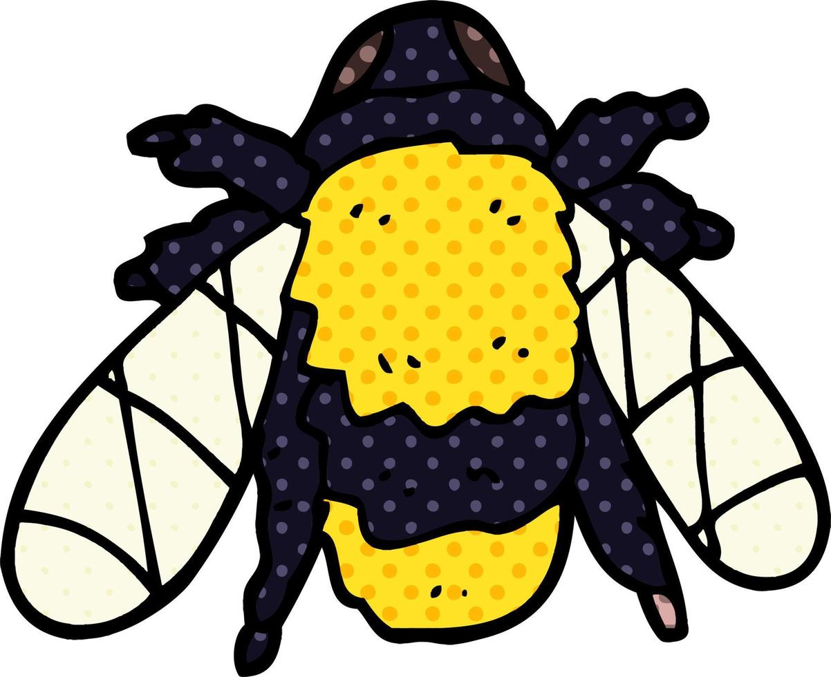 caricatura, garabato, abeja vector