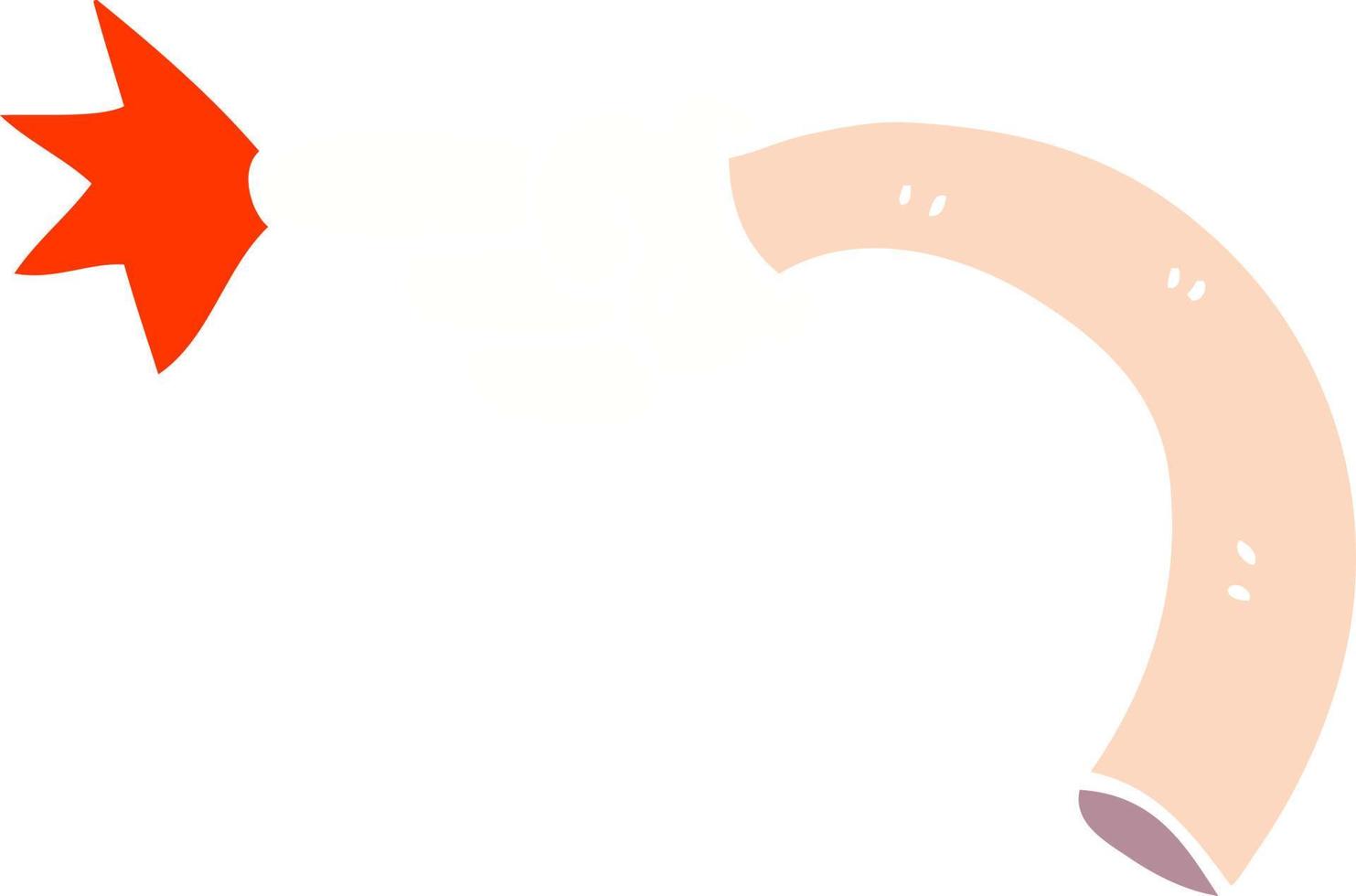 cartoon doodle pointing hand vector