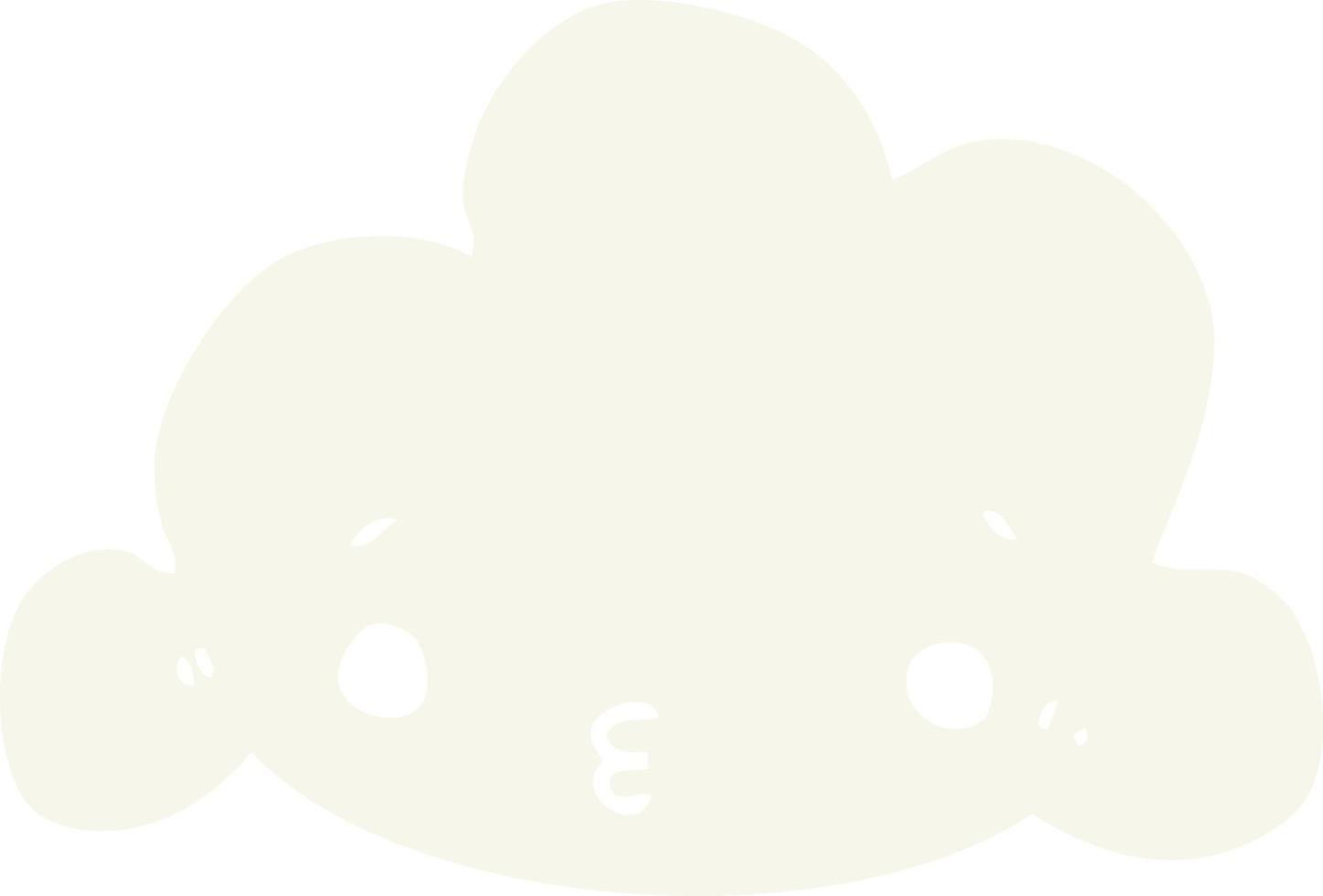 flat color style cartoon cloud vector