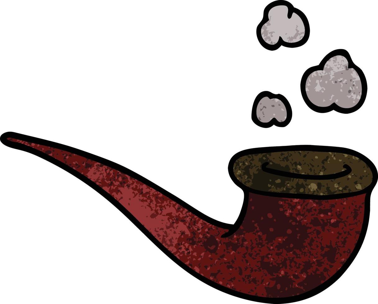 cartoon doodle smoking pipe vector