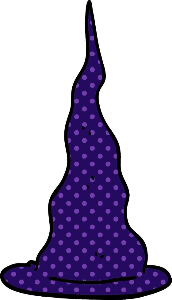 cartoon doodle witch hat vector