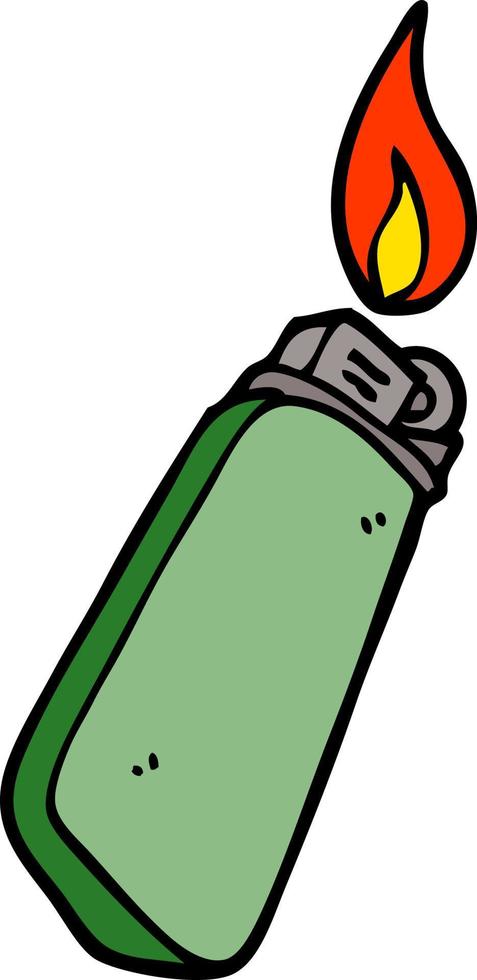 cartoon doodle disposable lighter vector