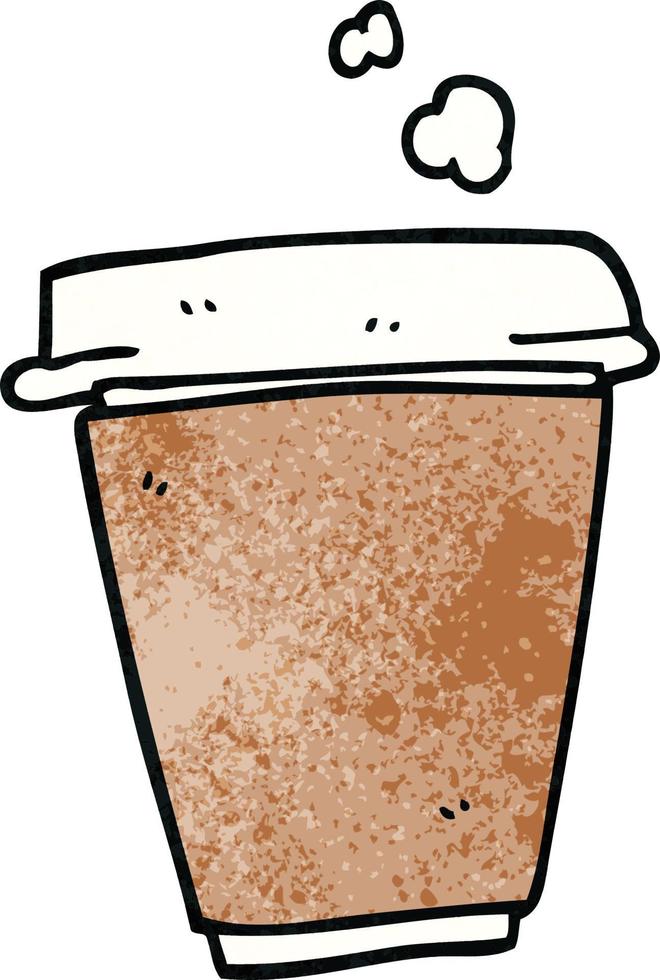 cartoon doodle coffee cup vector