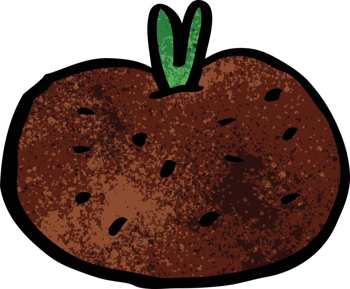 cartoon doodle tomato vector