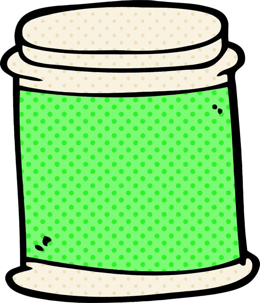 cartoon doodle vitamin pots vector