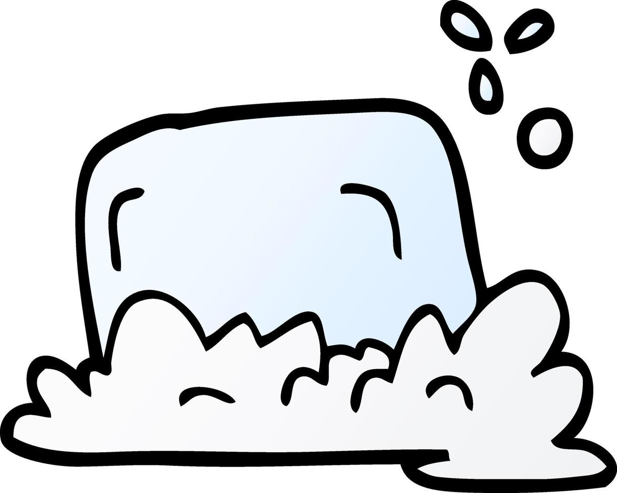 cartoon doodle bar of soap vector