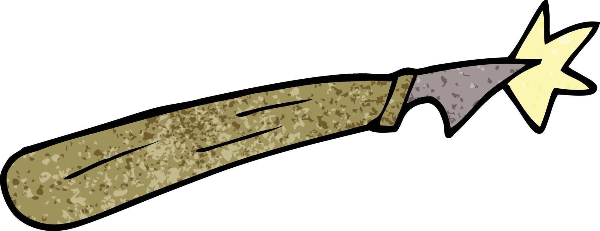 cartoon doodle craft knife vector