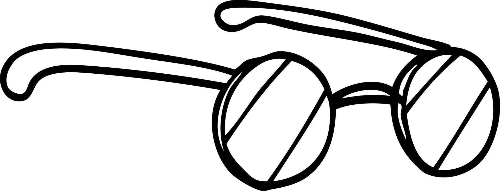 line drawing cartoon spectacles vector