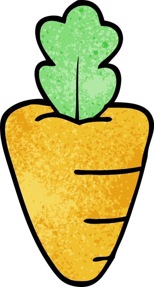 cartoon doodle carrot vector