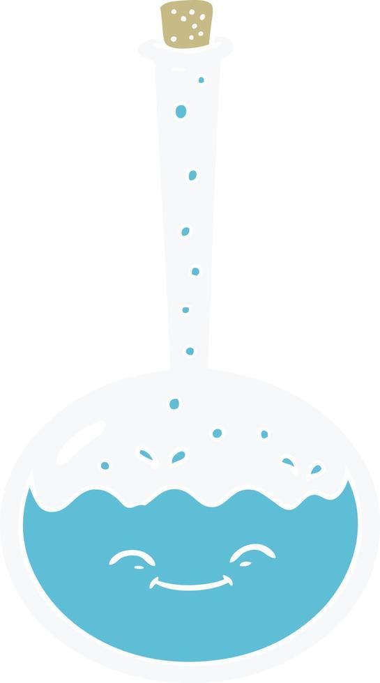flat color style cartoon chemical reaction vector