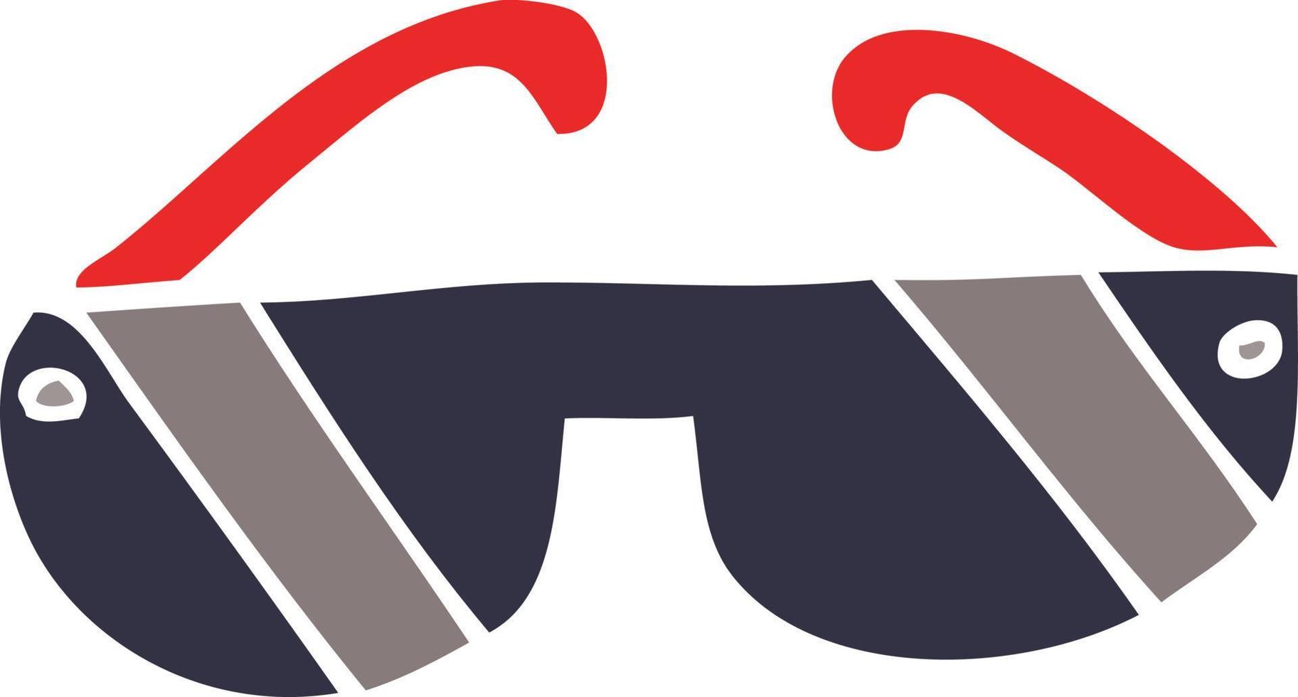 cartoon doodle sunglasses vector