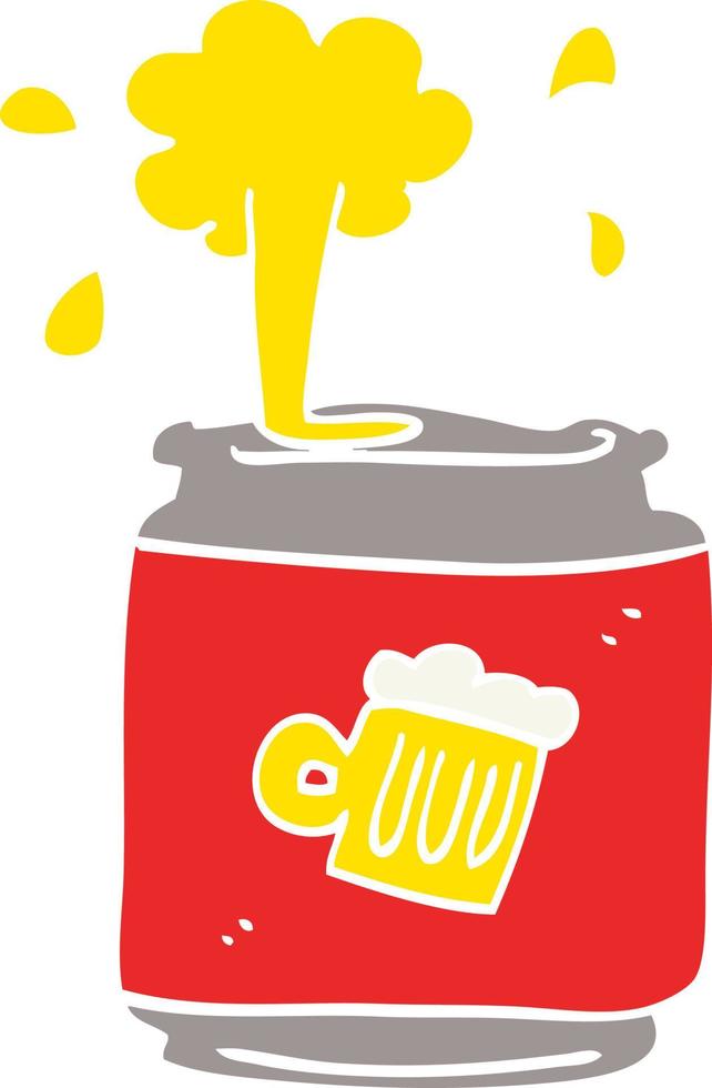 cartoon doodle of a can of beer vector