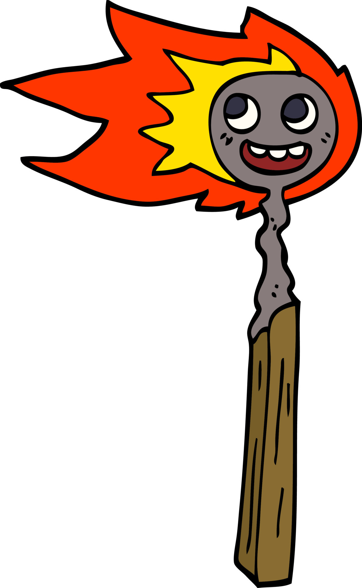 cartoon doodle burnt match 12192191 Vector Art at Vecteezy