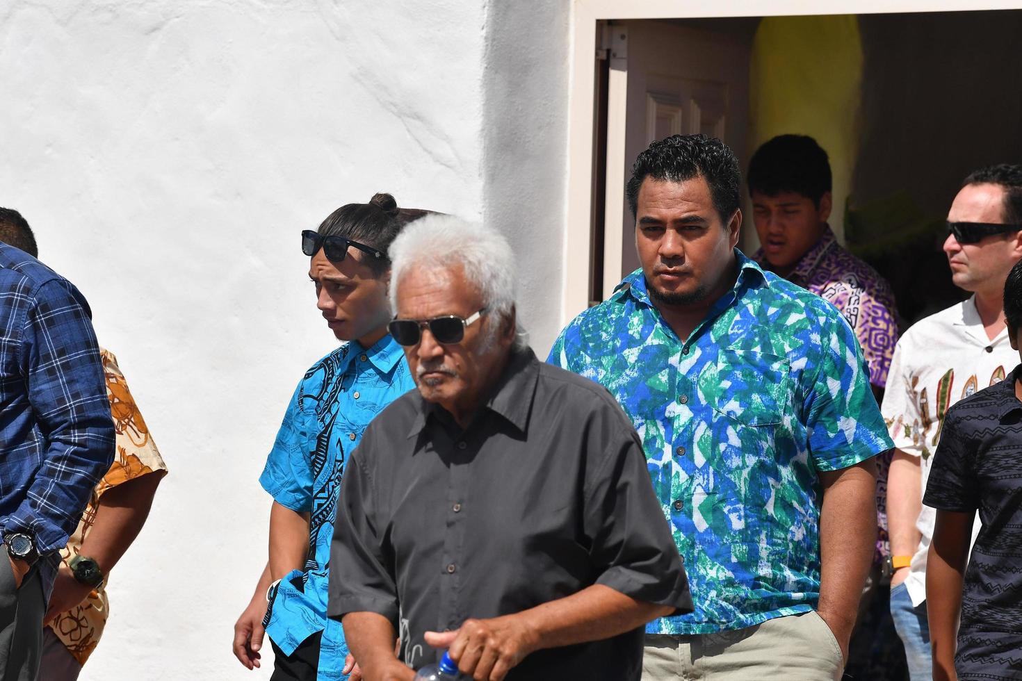 AITUTAKI, COOK ISLAND - AUGUST, 27 2017 - Local people at the mass photo