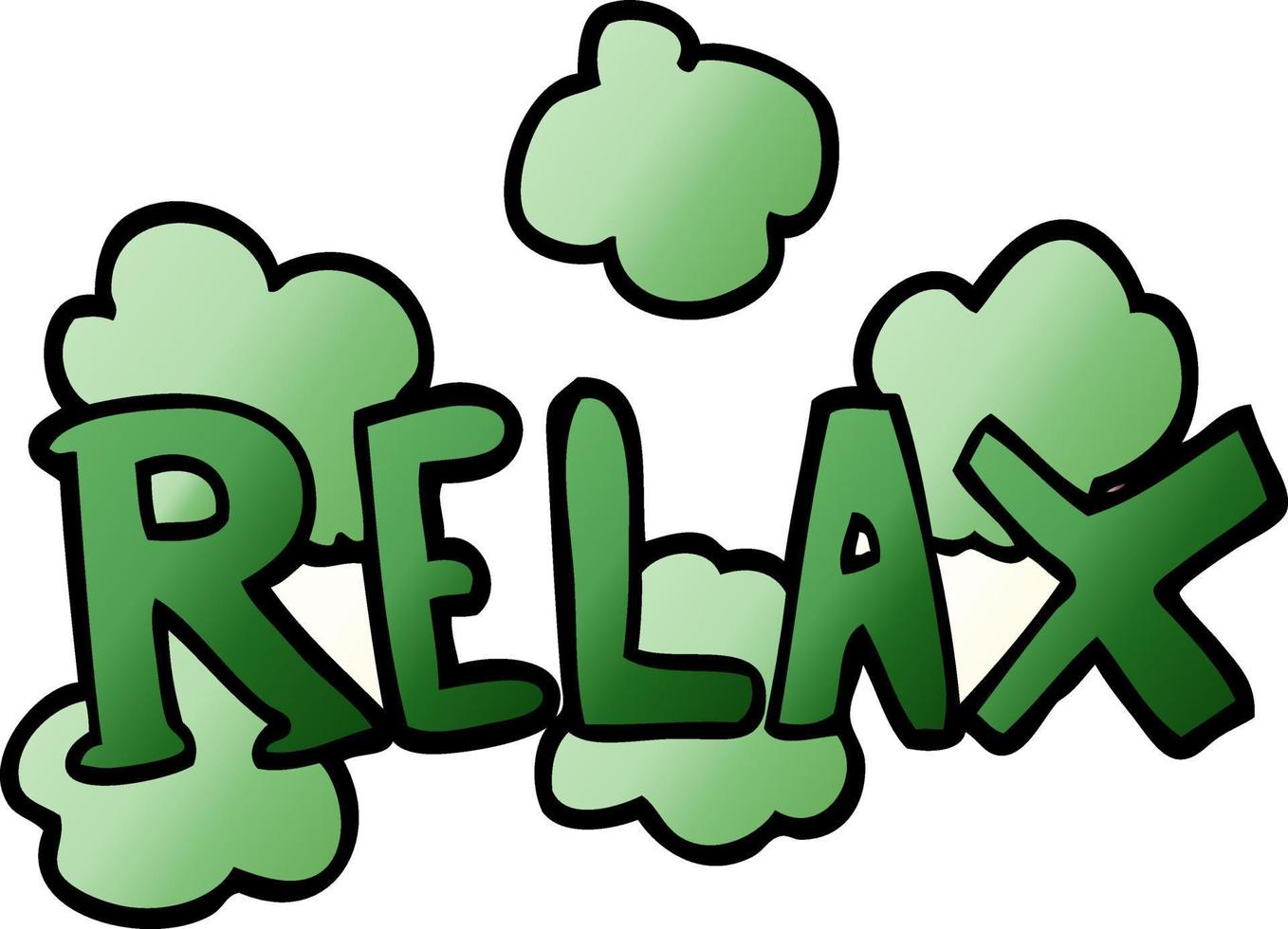 cartoon doodle relax symbol vector