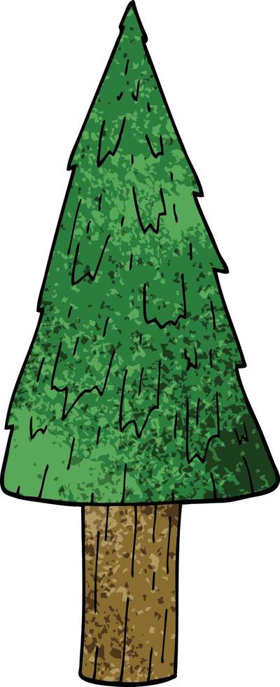 cartoon doodle christmas tree vector