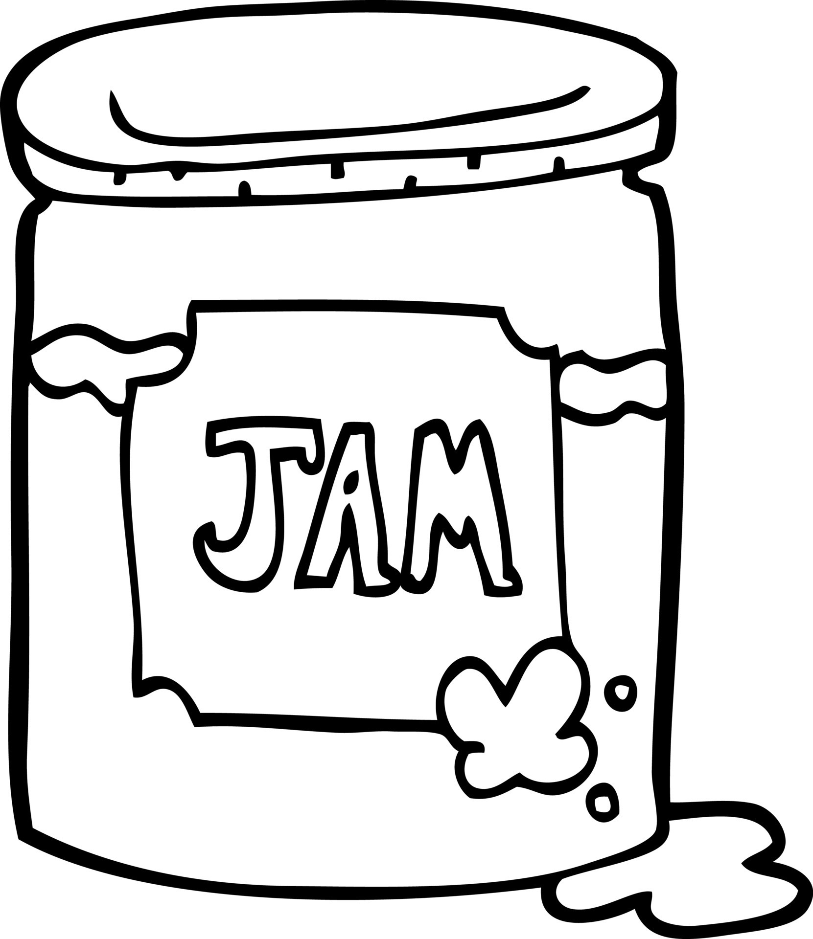 line drawing cartoon jam pot 12192322 Vector Art at Vecteezy