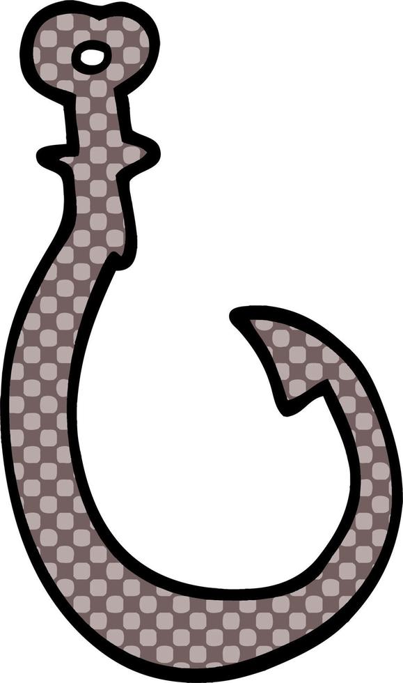 sticker cartoon doodle of a sharp fishing hook 10754349 Vector Art at  Vecteezy