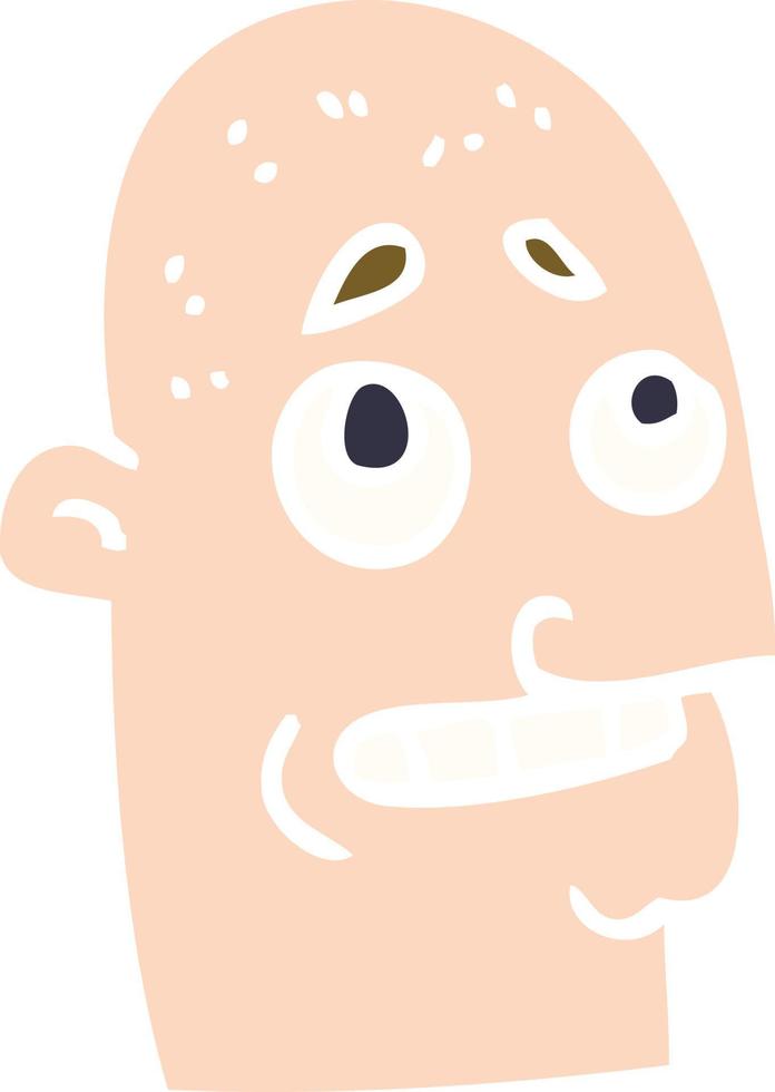 cartoon doodle bald man vector