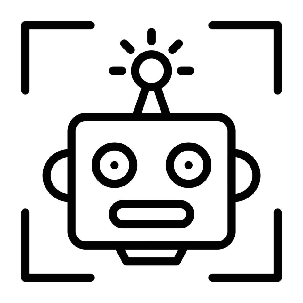 diseño de icono de línea premium de bot vector