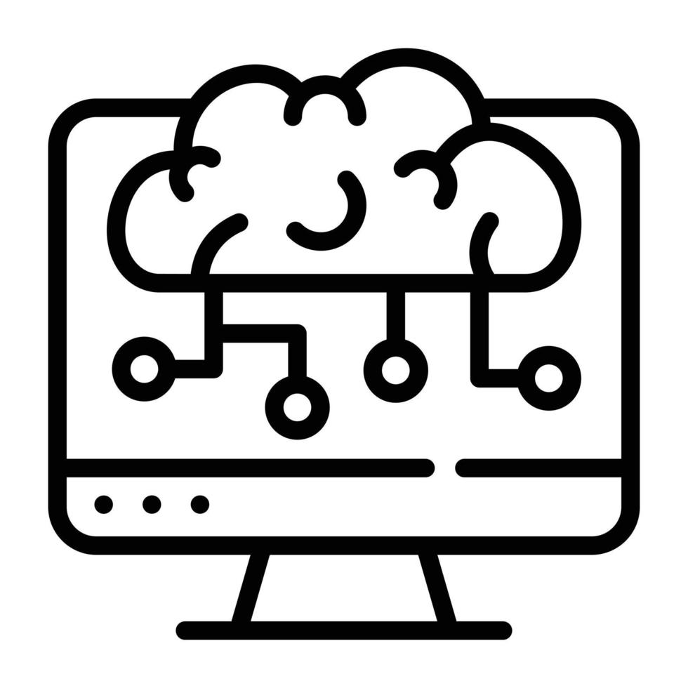 A well-designed line icon of neural connection vector