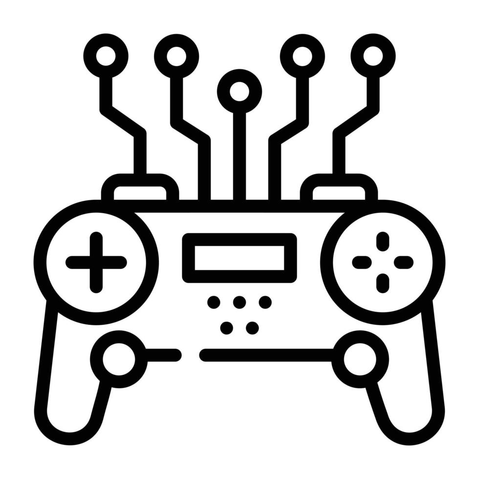 A unique linear icon of network automation vector