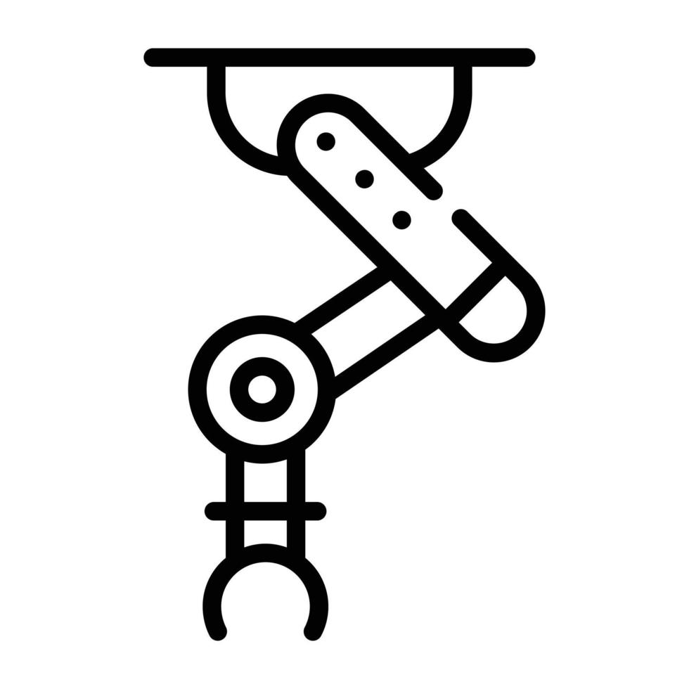 Trendy outline icon of robotic arm vector