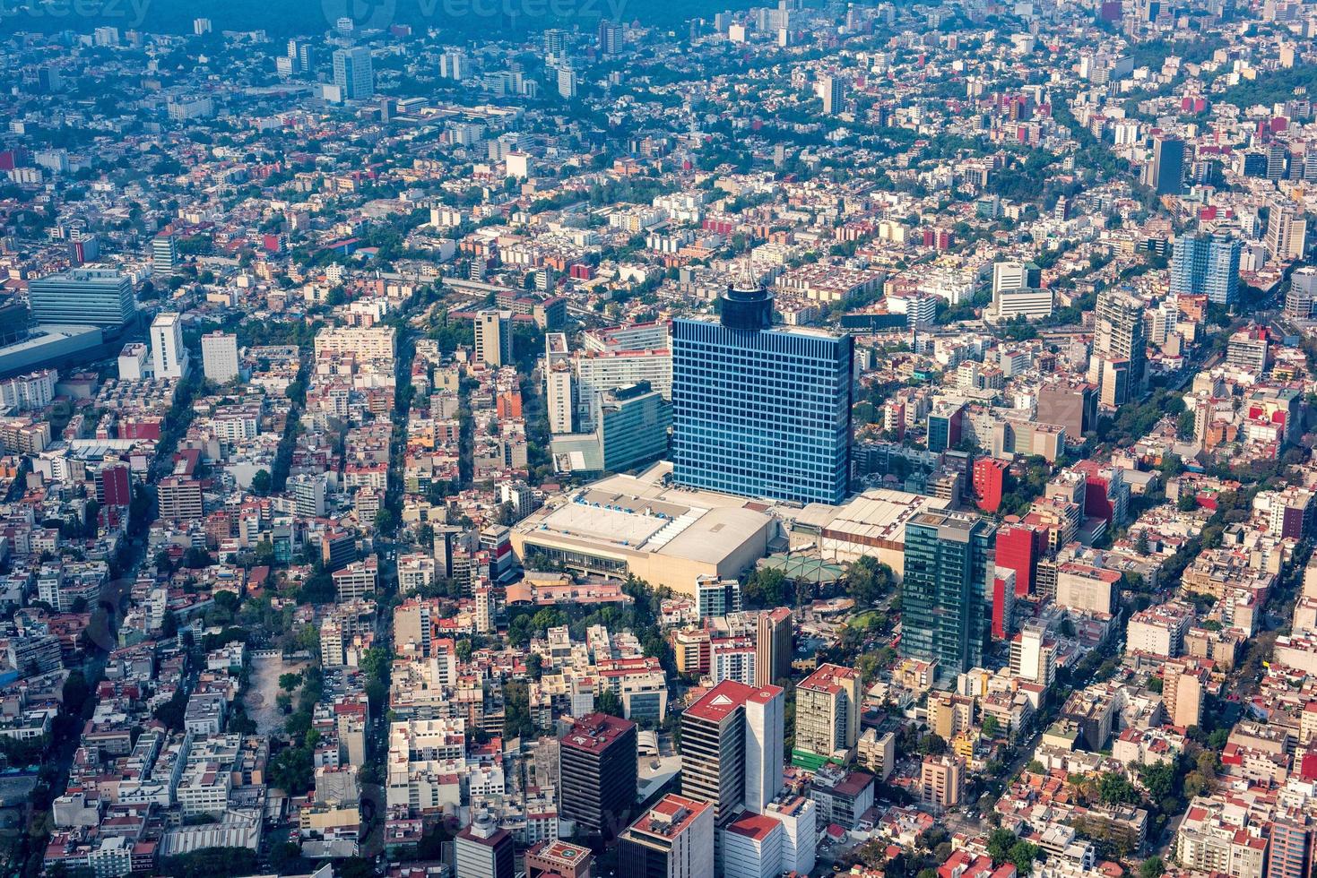 mexico city aerial view cityscape panorama photo